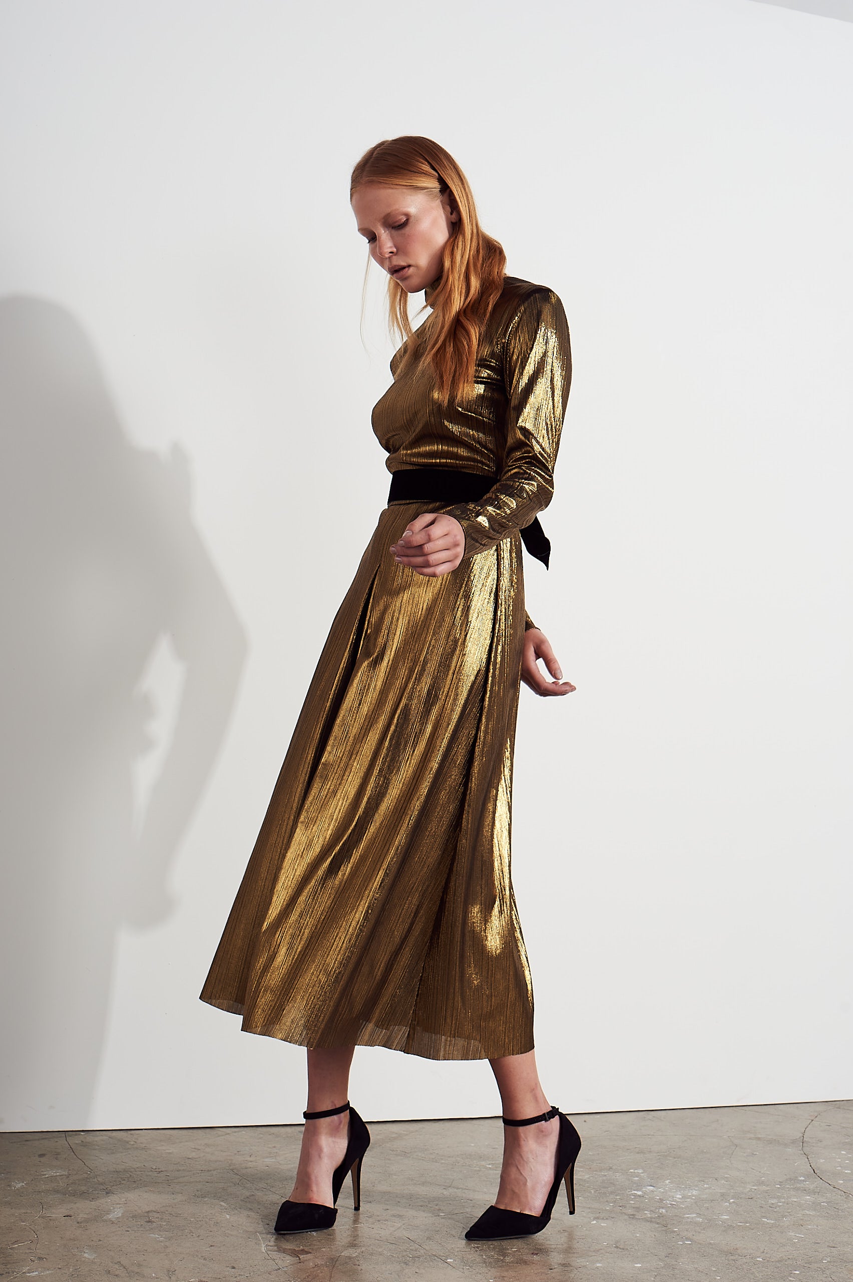 Other stories 2024 gold metallic dress