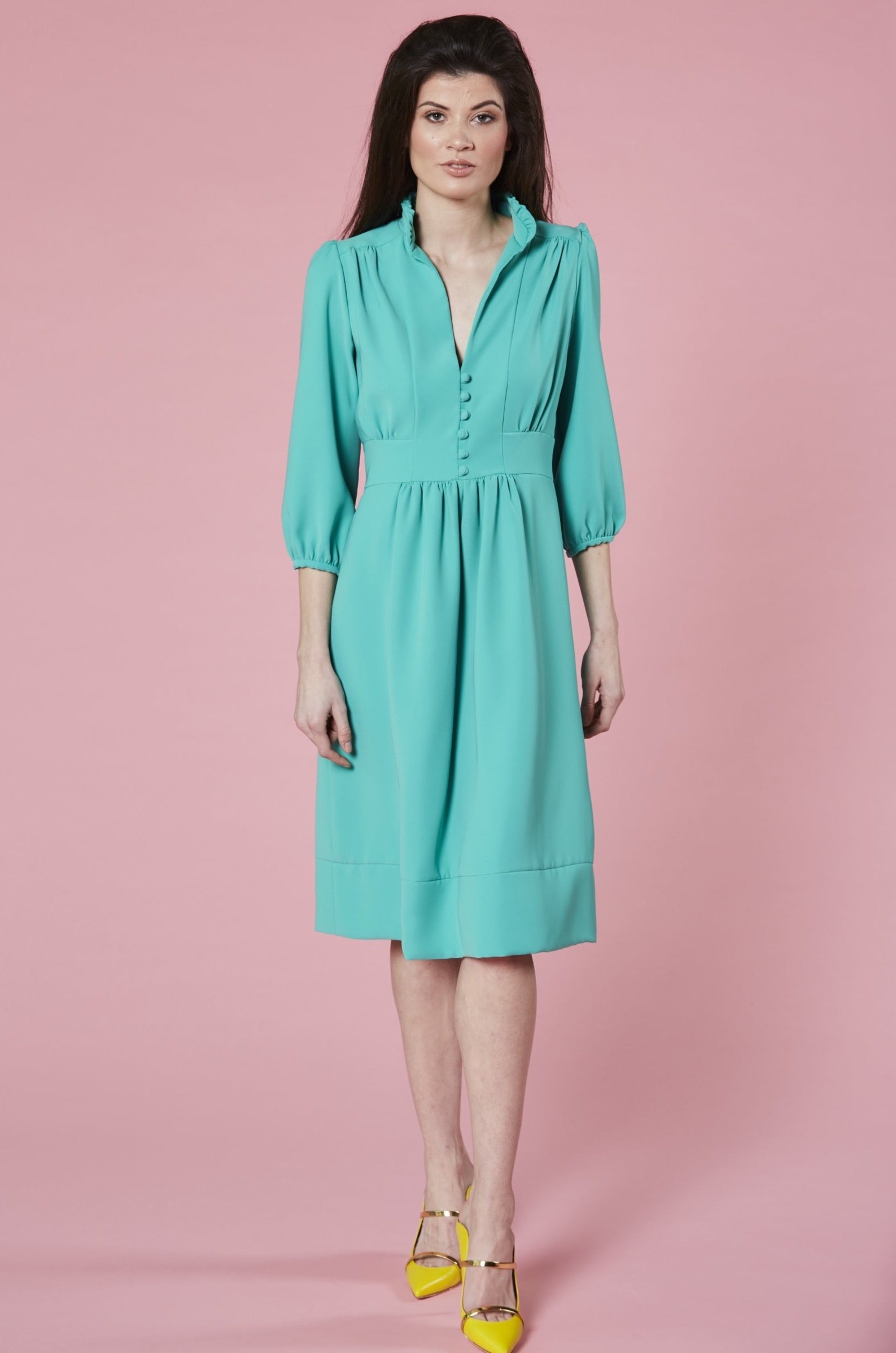 Frill Neck Dress Claire Mischevani