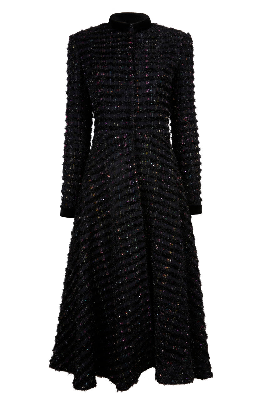 Grace Coat Dress - Black multi tweed – Claire Mischevani