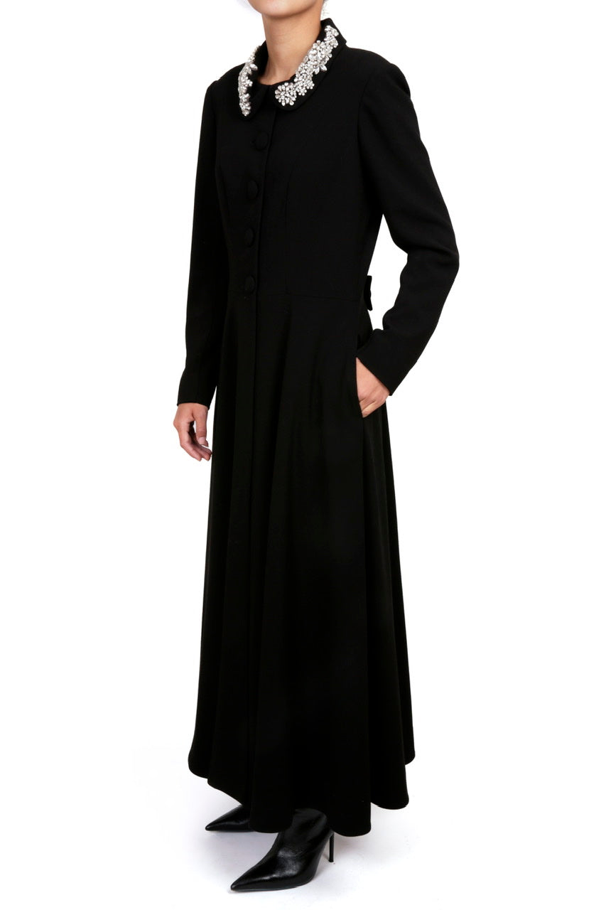 Black coat dresses best sale