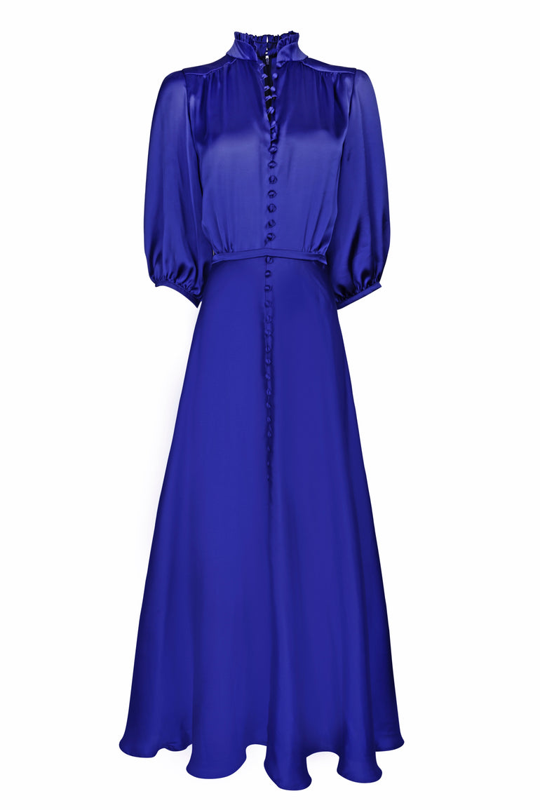 Iconic Silhouette: Aurelia dress in Sapphire | Claire Mischevani Iconic Silhouette: Aurelia dress in Sapphire | Claire Mischevani