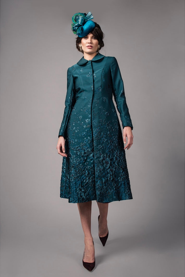 Teal pleat coat Claire Mischevani Teal pleat coat Claire Mischevani