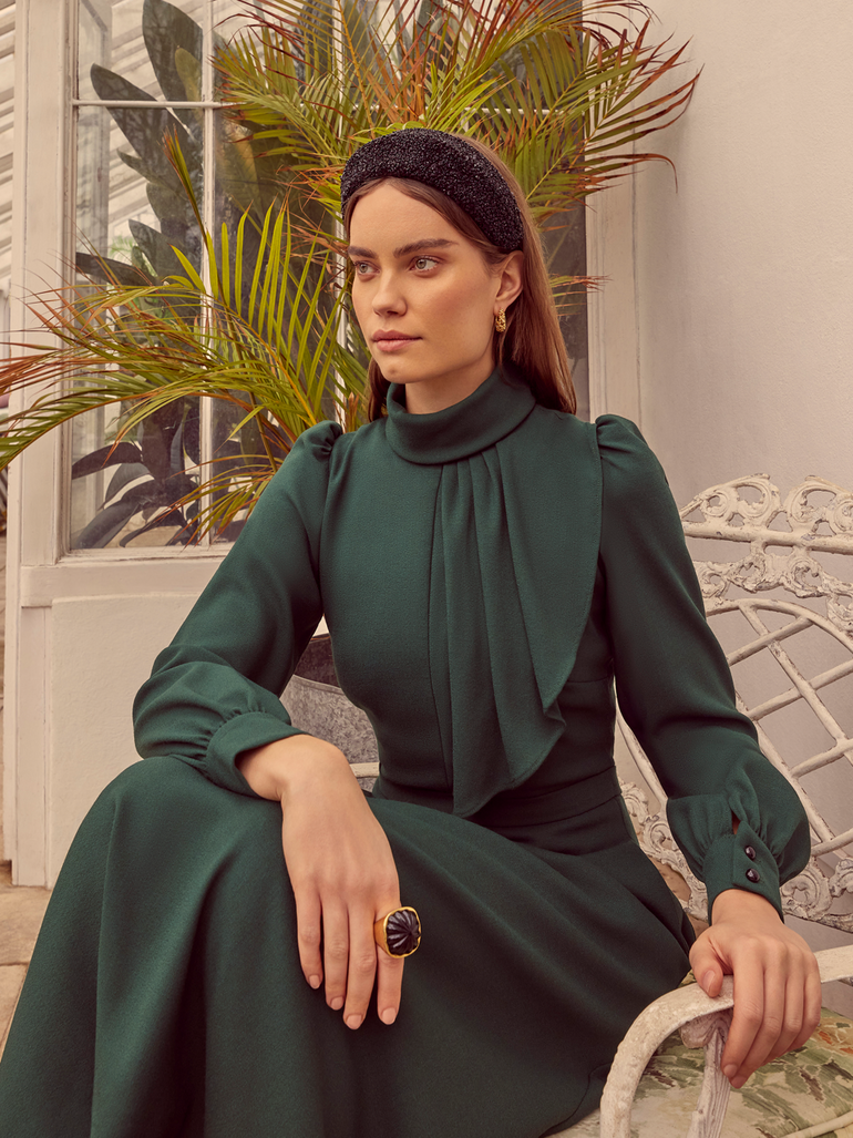 Chloe dress - Forest green Claire Mischevani Chloe dress - Forest green Claire Mischevani
